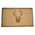 Geo Crafts Geo Crafts G377-30 ANTLER BRZ SML 8 x 30 in. SK Antler Creel Doormat; Bronze - Small G377-30  ANTLER BRZ SML